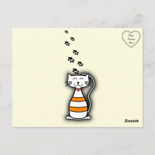 Carte postale drôle de chat avec citation  (Dos)