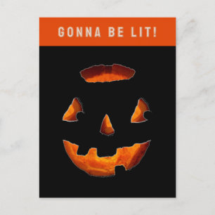 Carte postale drôle de citrouille pour Halloween