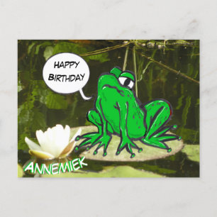 Carte postale drôle de grenouille texte personnali