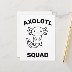 Carte Postale Drôle de groupe d'Axolotls mignons Fête modifiable