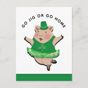 Carte postale drôle de jig irlandais pour la Saint