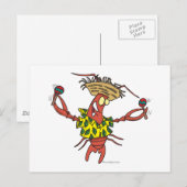 Carte Postale drôle de langouste (Devant / Derrière)