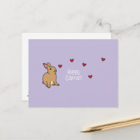Carte postale drôle de lapin "Joyeuses Pâques"