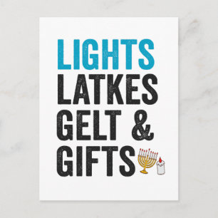 Carte Postale Drôle de latke Hanukkah Cuisine juive Vacances Hum