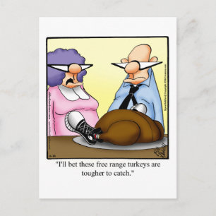 Carte postale drôle de l'Humour de Thanksgiving