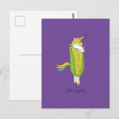 Carte postale drôle de maïs licorne ringard (Devant / Derrière)