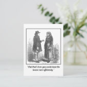 Carte postale drôle de mansplaining de nettoyage (Debout devant)