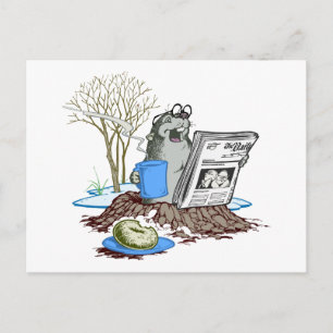 Carte Postale Drôle de marmotte qui se détend