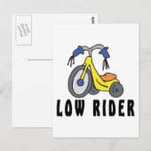 Carte Postale Drôle de Mexicain à vélo bas (Devant / Derrière)