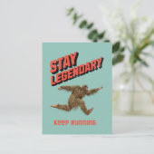 Carte Postale Drôle de motivation de course de Bigfoot (Debout devant)