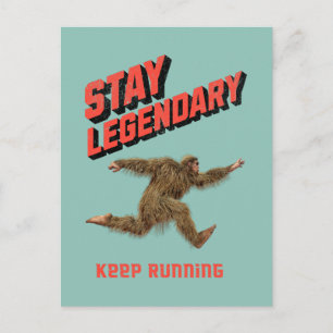 Carte Postale Drôle de motivation de course de Bigfoot