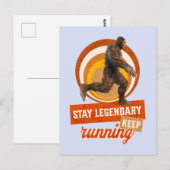 Carte Postale Drôle de motivation de course de Bigfoot (Devant / Derrière)