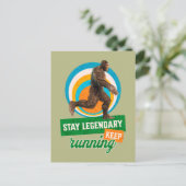 Carte Postale Drôle de motivation de course de Bigfoot (Debout devant)