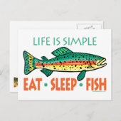 Carte Postale Drôle de pêche de dire (Devant / Derrière)