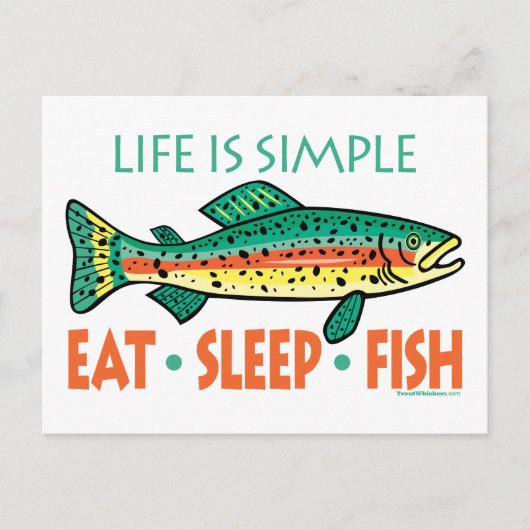 Carte Postale Drôle de pêche de dire (Devant)