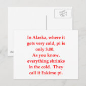 Carte Postale drôle de plaisanterie mathématique (Devant / Derrière)