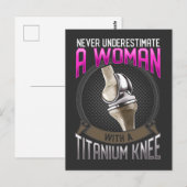 Carte Postale Drôle de récupération d'opération du genou Hôpital (Devant / Derrière)