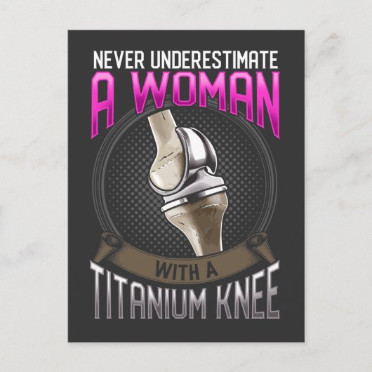 Carte Postale Drôle de récupération d'opération du genou Hôpital (Devant)