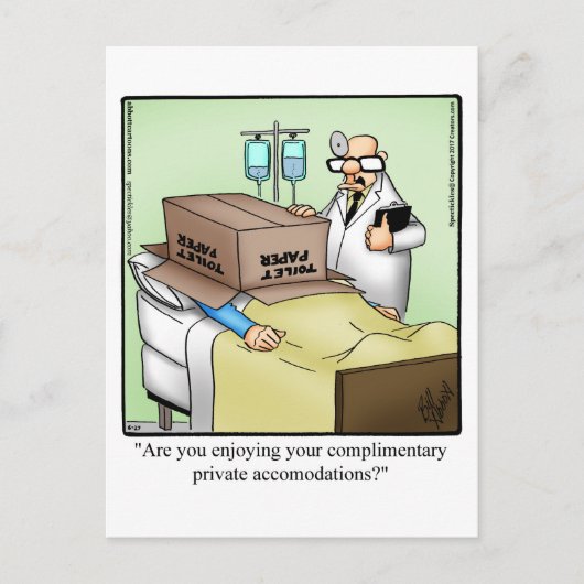 Carte postale drôle de rétablissement (Devant)