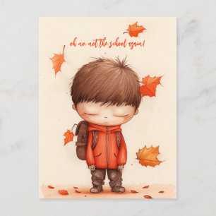 Carte Postale Drôle de retour à l'école
