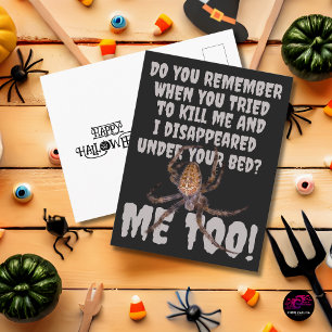 Carte Postale Drôle de revanche d'araignée Halloween