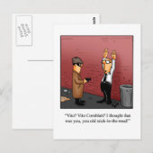 Carte postale drôle de salutations et de bonjour h (Devant / Derrière)