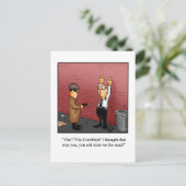 Carte postale drôle de salutations humoristiques (Debout devant)