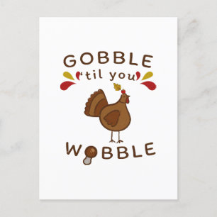 Carte Postale Drôle de Thanksgiving - GLouglouter JUSQU'À CE QUE