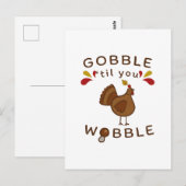 Carte Postale Drôle de Thanksgiving - GLouglouter JUSQU'À CE QUE (Devant / Derrière)