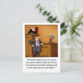 Carte postale Drôle de Thanksgiving pour le procès (Debout devant)