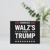 Carte Postale Drôle de Trump Vance Walz pour Trump Nebraska (Debout devant)