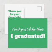 Carte Postale Drôle de typographie moderne pour remercier après (Devant / Derrière)