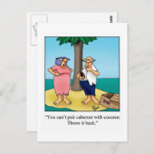 Carte postale drôle de vin "Spectickles" (Devant / Derrière)