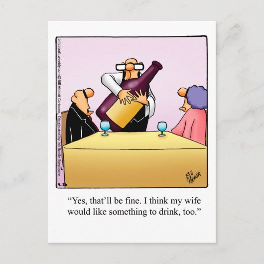 Carte postale drôle de vin "Spectickles" (Devant)