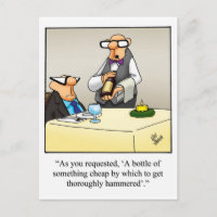 Carte postale drôle de vin "Spectickles"