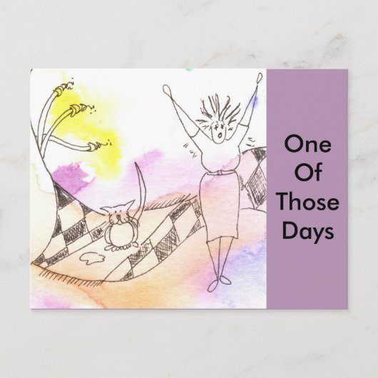 Carte Postale Drôle déesse Chat Gak 2 (Devant)