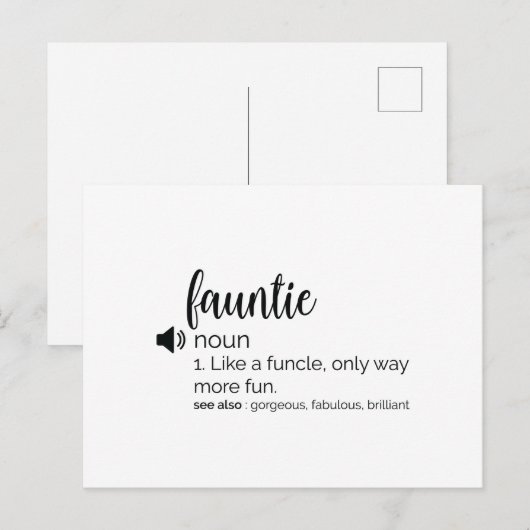 Carte Postale Drôle Définition (Devant / Derrière)