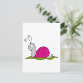 Carte Postale drôle d'escargot (Debout devant)