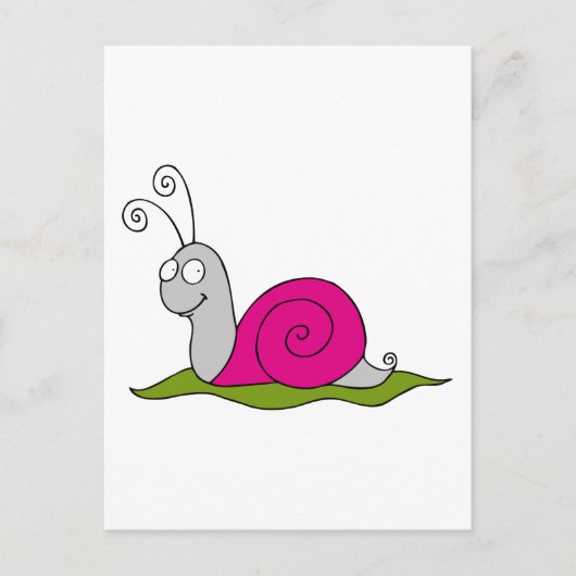 Carte Postale drôle d'escargot (Devant)