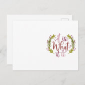 Carte Postale Drôle Design Avec Un Dit C'Est Ce Qu'Il Est (Devant / Derrière)