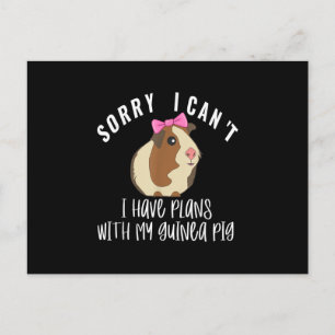 Carte Postale Drôle Désolé J'Ai Des Plans Avec Mon Cochon De Gui