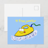 Carte Postale Drôle dessin animé linge de fer (Devant / Derrière)