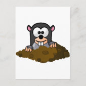 Carte Postale Drôle dessin animé mole (Devant)