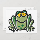 Carte Postale Drôle dessin de grenouille (Devant / Derrière)
