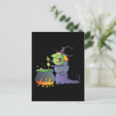 Carte Postale Drôle dessin de sorcière Halloween (Debout devant)