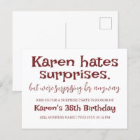 Drôle Déteste Surprises Fête Moderne Ajouter des d