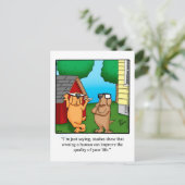 Carte postale drôle d'humour de chien Spectickles (Debout devant)