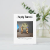 Carte postale drôle d'humour de voyage (Debout devant)