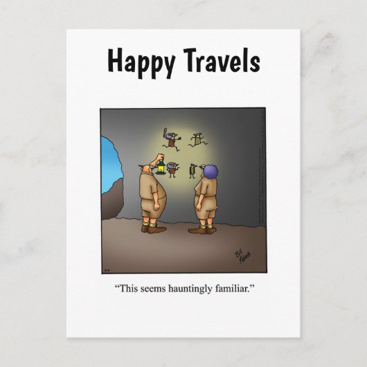 Carte postale drôle d'humour de voyage (Devant)
