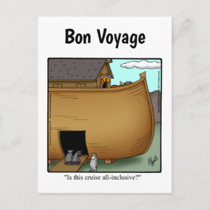 Carte postale drôle d'humour de voyage